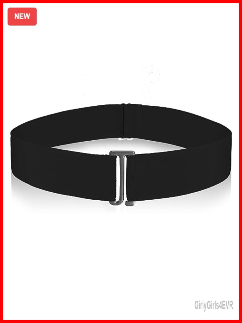 Women's Adjustable Elastic Belt No Show Stretch Belt Flat Buckle Invisible